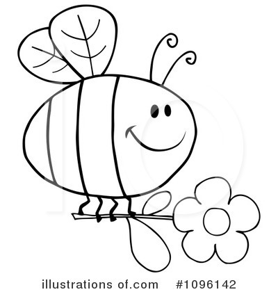 Royalty-Free (RF) Bee Clipart Illustration by Hit Toon - Stock Sample #1096142