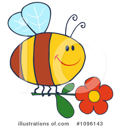 Royalty-Free (RF) Bee Clipart Illustration by Hit Toon - Stock Sample #1096143