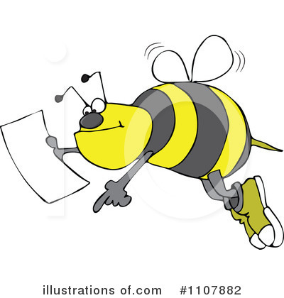 Royalty-Free (RF) Bee Clipart Illustration by djart - Stock Sample #1107882