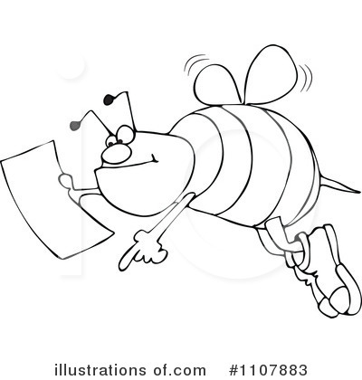 Royalty-Free (RF) Bee Clipart Illustration by djart - Stock Sample #1107883