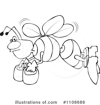 Royalty-Free (RF) Bee Clipart Illustration by djart - Stock Sample #1108686