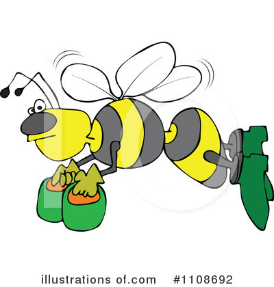 Royalty-Free (RF) Bee Clipart Illustration by djart - Stock Sample #1108692