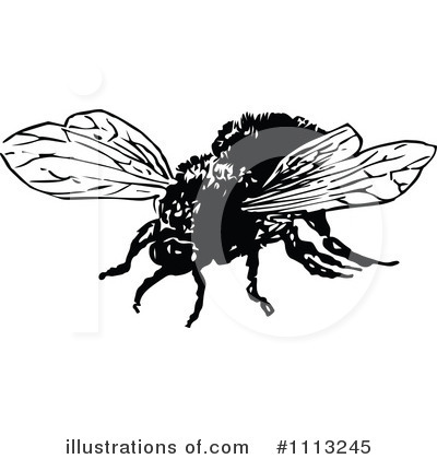 Royalty-Free (RF) Bee Clipart Illustration by Prawny Vintage - Stock Sample #1113245