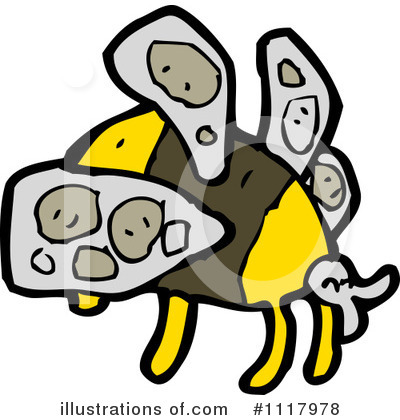 Royalty-Free (RF) Bee Clipart Illustration by lineartestpilot - Stock Sample #1117978