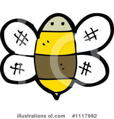 Royalty-Free (RF) Bee Clipart Illustration by lineartestpilot - Stock Sample #1117982