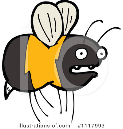 Royalty-Free (RF) Bee Clipart Illustration by lineartestpilot - Stock Sample #1117993