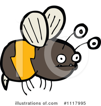 Royalty-Free (RF) Bee Clipart Illustration by lineartestpilot - Stock Sample #1117995