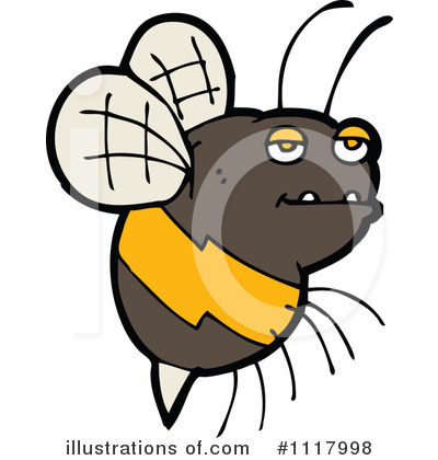 Royalty-Free (RF) Bee Clipart Illustration by lineartestpilot - Stock Sample #1117998