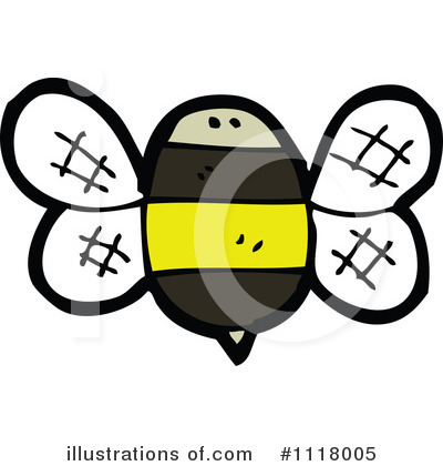 Royalty-Free (RF) Bee Clipart Illustration by lineartestpilot - Stock Sample #1118005