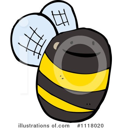 Royalty-Free (RF) Bee Clipart Illustration by lineartestpilot - Stock Sample #1118020
