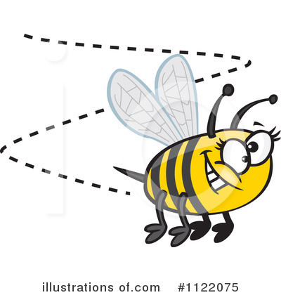 Royalty-Free (RF) Bee Clipart Illustration by toonaday - Stock Sample #1122075