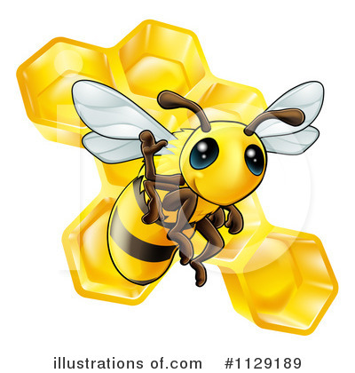 Royalty-Free (RF) Bee Clipart Illustration by AtStockIllustration - Stock Sample #1129189