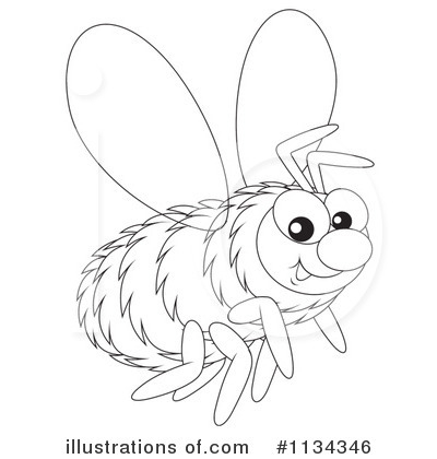 Royalty-Free (RF) Bee Clipart Illustration by Alex Bannykh - Stock Sample #1134346