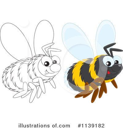 Royalty-Free (RF) Bee Clipart Illustration by Alex Bannykh - Stock Sample #1139182