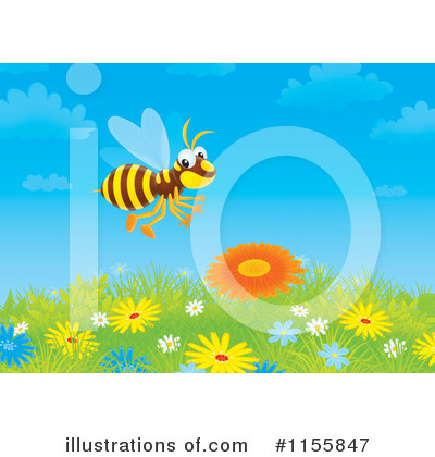 Royalty-Free (RF) Bee Clipart Illustration by Alex Bannykh - Stock Sample #1155847