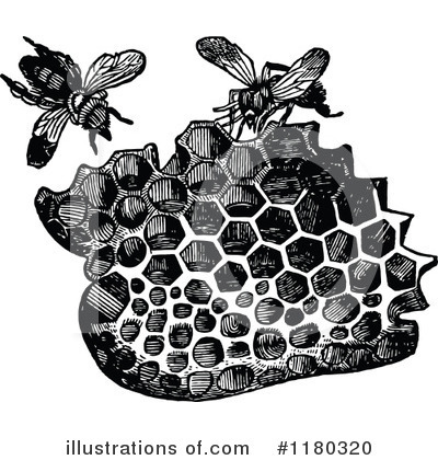 Royalty-Free (RF) Bee Clipart Illustration by Prawny Vintage - Stock Sample #1180320