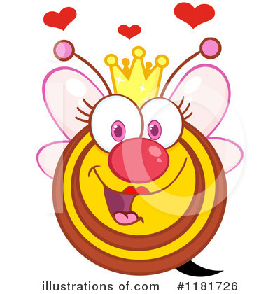 Royalty-Free (RF) Bee Clipart Illustration by Hit Toon - Stock Sample #1181726