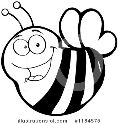 Royalty-Free (RF) Bee Clipart Illustration by Hit Toon - Stock Sample #1184575