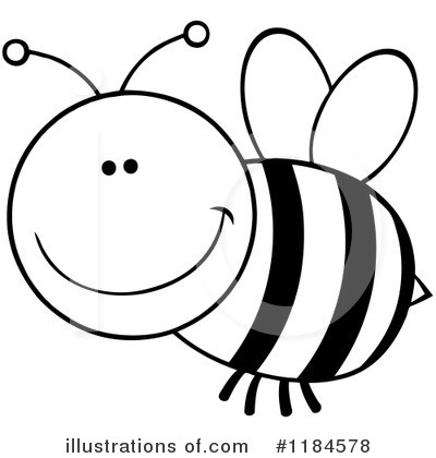 Royalty-Free (RF) Bee Clipart Illustration by Hit Toon - Stock Sample #1184578
