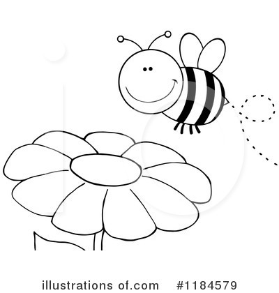 Royalty-Free (RF) Bee Clipart Illustration by Hit Toon - Stock Sample #1184579