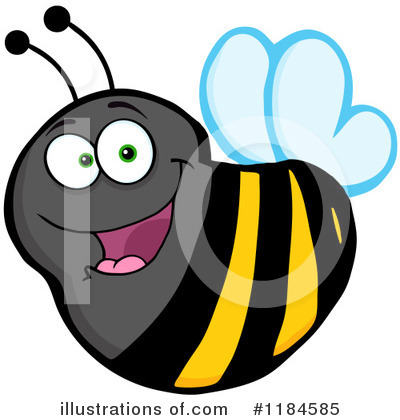 Royalty-Free (RF) Bee Clipart Illustration by Hit Toon - Stock Sample #1184585