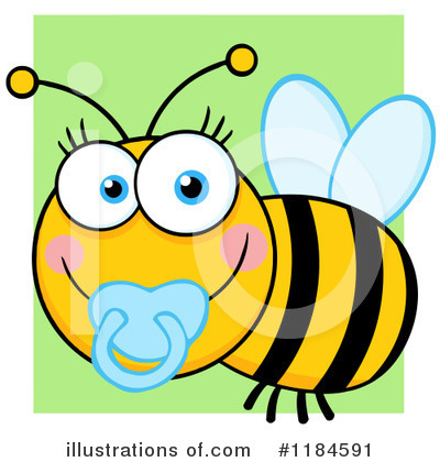Royalty-Free (RF) Bee Clipart Illustration by Hit Toon - Stock Sample #1184591