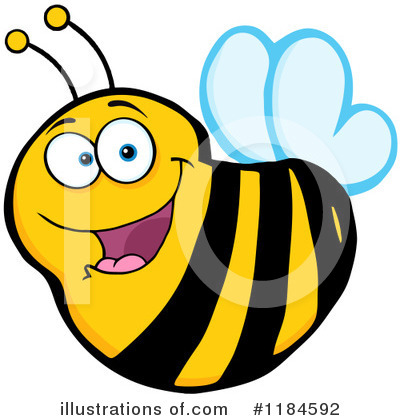 Royalty-Free (RF) Bee Clipart Illustration by Hit Toon - Stock Sample #1184592