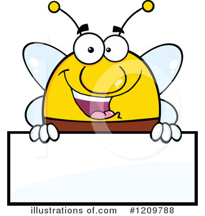 Royalty-Free (RF) Bee Clipart Illustration by Hit Toon - Stock Sample #1209788