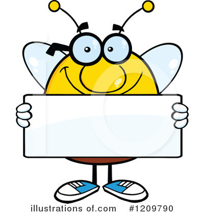 Royalty-Free (RF) Bee Clipart Illustration by Hit Toon - Stock Sample #1209790