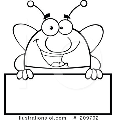 Royalty-Free (RF) Bee Clipart Illustration by Hit Toon - Stock Sample #1209792