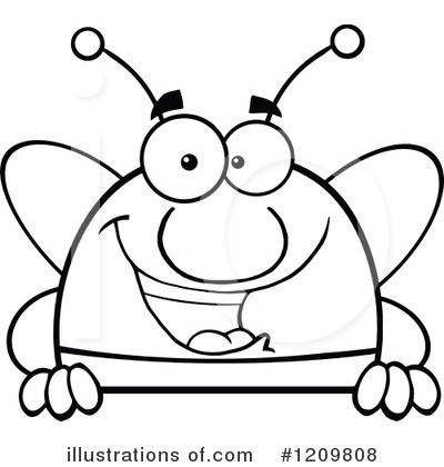 Royalty-Free (RF) Bee Clipart Illustration by Hit Toon - Stock Sample #1209808