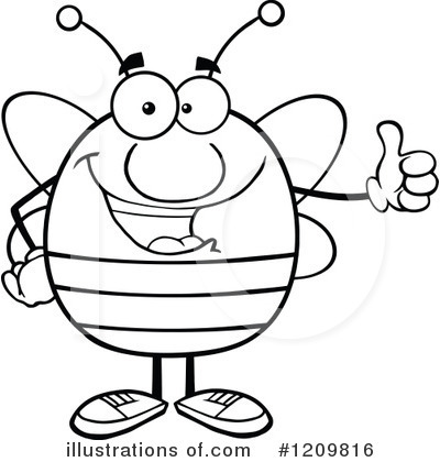 Royalty-Free (RF) Bee Clipart Illustration by Hit Toon - Stock Sample #1209816