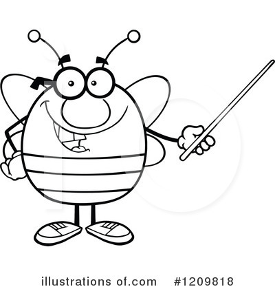 Royalty-Free (RF) Bee Clipart Illustration by Hit Toon - Stock Sample #1209818