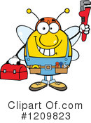 Bee Clipart #1209823 by Hit Toon