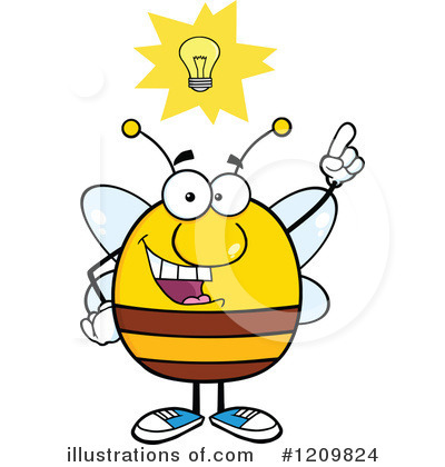 Royalty-Free (RF) Bee Clipart Illustration by Hit Toon - Stock Sample #1209824
