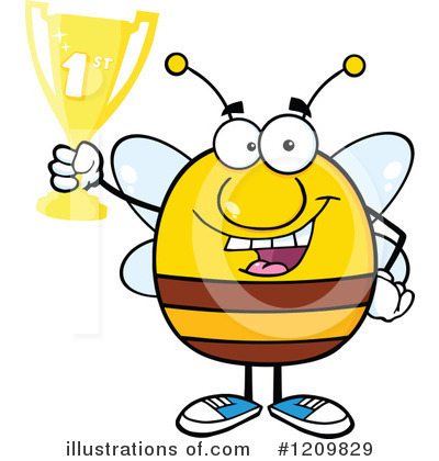 Royalty-Free (RF) Bee Clipart Illustration by Hit Toon - Stock Sample #1209829