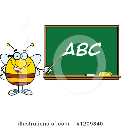Royalty-Free (RF) Bee Clipart Illustration by Hit Toon - Stock Sample #1209840