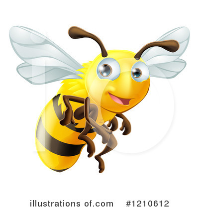Royalty-Free (RF) Bee Clipart Illustration by AtStockIllustration - Stock Sample #1210612