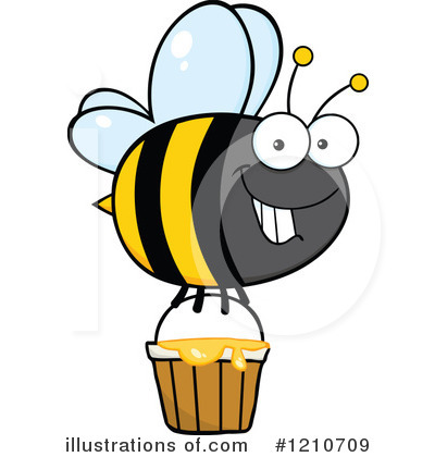 Royalty-Free (RF) Bee Clipart Illustration by Hit Toon - Stock Sample #1210709