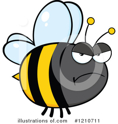 Royalty-Free (RF) Bee Clipart Illustration by Hit Toon - Stock Sample #1210711