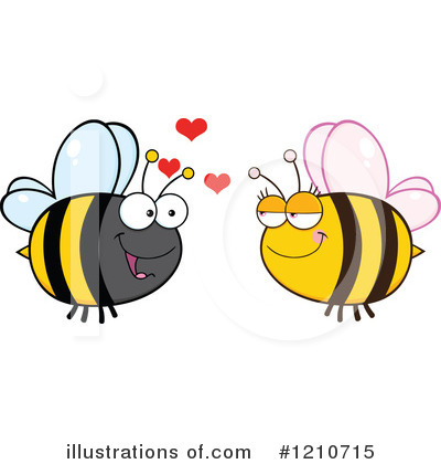 Royalty-Free (RF) Bee Clipart Illustration by Hit Toon - Stock Sample #1210715