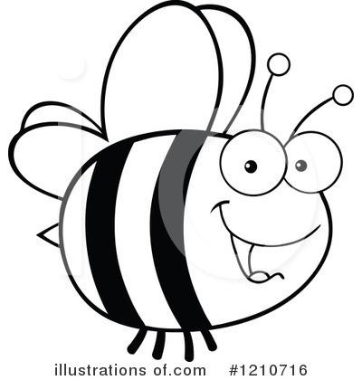 Royalty-Free (RF) Bee Clipart Illustration by Hit Toon - Stock Sample #1210716