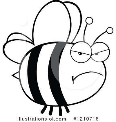 Royalty-Free (RF) Bee Clipart Illustration by Hit Toon - Stock Sample #1210718