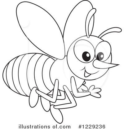 Royalty-Free (RF) Bee Clipart Illustration by Alex Bannykh - Stock Sample #1229236