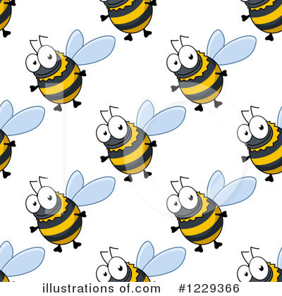 Royalty-Free (RF) Bee Clipart Illustration by Vector Tradition SM - Stock Sample #1229366