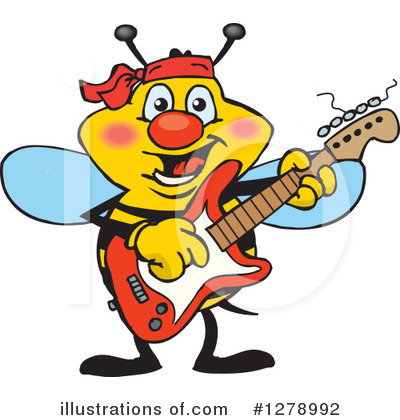 Royalty-Free (RF) Bee Clipart Illustration by Dennis Holmes Designs - Stock Sample #1278992