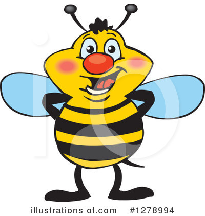 Royalty-Free (RF) Bee Clipart Illustration by Dennis Holmes Designs - Stock Sample #1278994