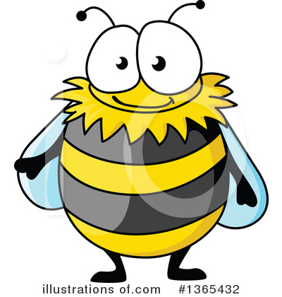 Royalty-Free (RF) Bee Clipart Illustration by Vector Tradition SM - Stock Sample #1365432