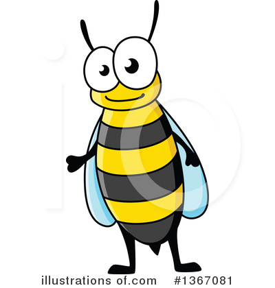 Royalty-Free (RF) Bee Clipart Illustration by Vector Tradition SM - Stock Sample #1367081