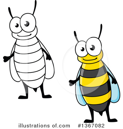Royalty-Free (RF) Bee Clipart Illustration by Vector Tradition SM - Stock Sample #1367082